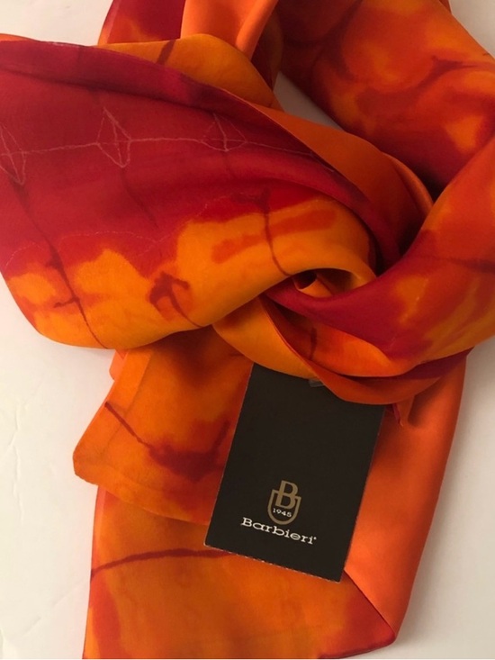 Vintage Accessories - Larioseta Italian Silk Scarf Sacral Root Chakra